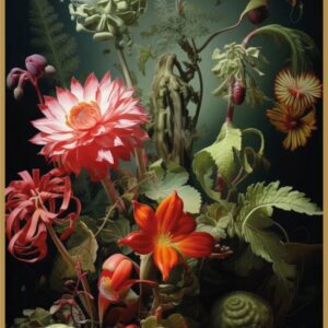 Velvet Stilleven van bloemen No1 - Afbeelding 1
