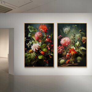 Velvet Stilleven van bloemen No1 - Afbeelding 3