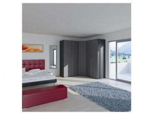 Jutzler Topline Hoekkast met antraciet glas