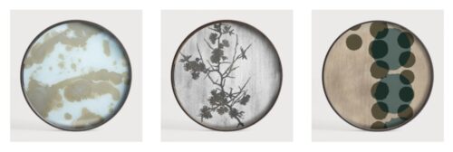 Ethnicraft round tray bijzettafel bijzettafelset, set van 2