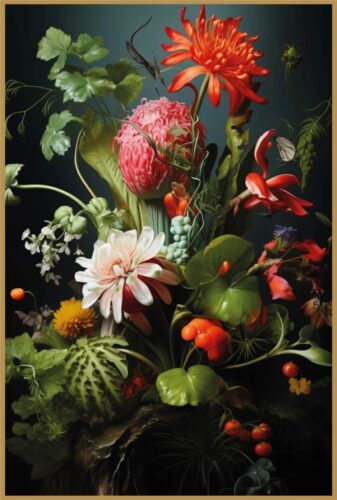 Velvet Stilleven van bloemen No1