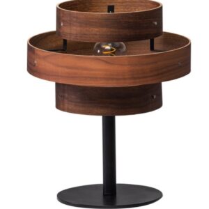 Walnut tafellamp - Afbeelding 1